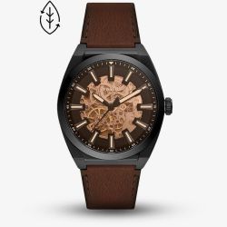 Fossil Mens Everett Brown Automatic Watch ME3207