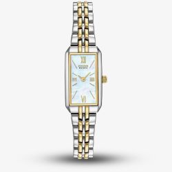 Citizen Ladies Silhouette Two Tone Mother Of Pearl Dial Watch EG2694-59D