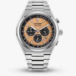 Citizen Zenshin Chrono Eco Drive Super Titanium Orange & Black Watch CA4610-85Z