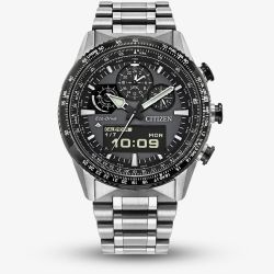 Citizen Mens Promaster Skyhawk Grey Dial Dual Display Watch JV2006-55H