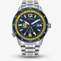 Citizen Mens Limited Edition Blue Angels Promaster Air Automatic GMT Bracelet Watch NB6044-54L