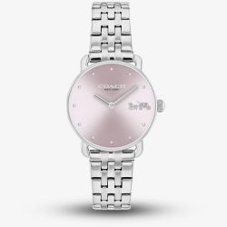 Coach Ladies Elliot Pink Dial Bracelet Watch 14504301
