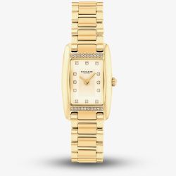 Coach Ladies Reese Crystal Dial Gold Tone Watch 14504588