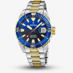 Festina Mens Originals Two-Tone Blue Dial Watch F20706/1