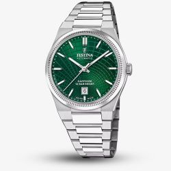 Festina Mens Green Dial Automatic Date Watch F20083/3