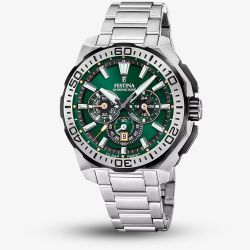 Festina Mens Chrono Bike Green Dial Chronograph Watch F20724/3
