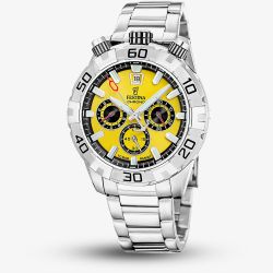 Festina Mens The Originals Bullhead Yellow Dial Chronograph Watch F20743/4