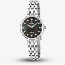 Festina Ladies Mademoiselle Black Mother Of Pearl Dial Watch F20744/6