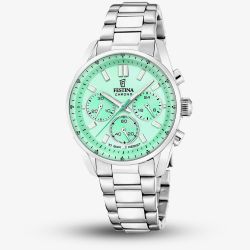 Festina Boyfriend Green Dial Chronograph Watch F20753/1