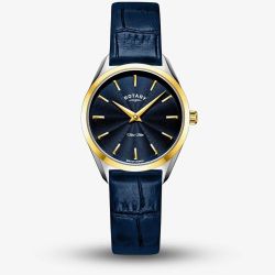 Rotary Ultra Slim Navy Leather Watch LS08011/05