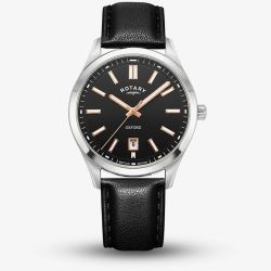 Rotary Contemporary Oxford Black Leather Watch GS05520/04