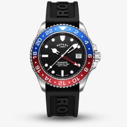 Rotary Seamatic Automatic GMT Blue & Red Watch GS04378/95