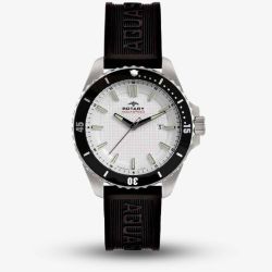 Rotary Mens Black Rubber Strap Watch AGS00293/06