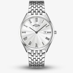 Rotary Mens Ultra Slim Silver Watch GB08010/01