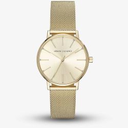 Armani Exchange Lola Gold Plated Mesh Watch AX5536