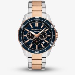 Armani Exchange Mens Spencer Two-Tone Navy Chronograph Watch AX1965