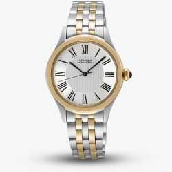 Seiko Ladies Caprice Two Tone White Dial Watch SUR612P1