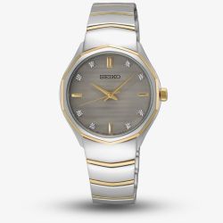 Seiko Ladies Caprice Diamond Set Two Tone Watch SUR616P1