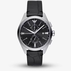 Emporio Armani Mens Claudio Black Dial Watch AR11542