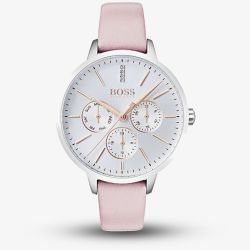 BOSS Ladies Symphony Pink Leather Strap Watch 1502419