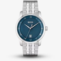 BOSS Mens Principle Blue Watch And Cardholder Set 1570178