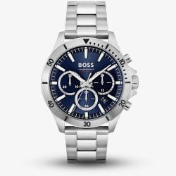 BOSS Mens Troper Blue Dial Chronograph Watch 1514069