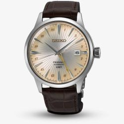 Seiko Presage Acacis Brown & Cream Cocktail Time GMT Watch SSK041J1