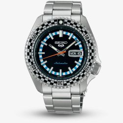 Seiko 5 Sports Checker Flag Black & White Special Edition Watch SRPK67K1