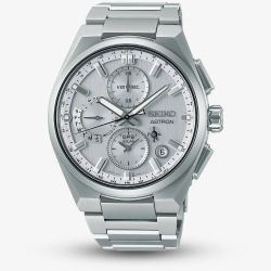 Seiko Mens Astron GPS Solar Silver Tone Watch SSH159J1
