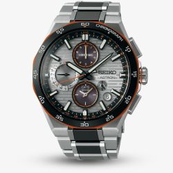 Seiko Mens Limited Edition Astron Orange Accent GPS Solar Watch SSH183J1