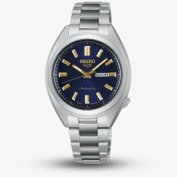 Seiko Ladies 5 Sports Hebitama SNXS Denim Blue Dial Watch SRE021K1