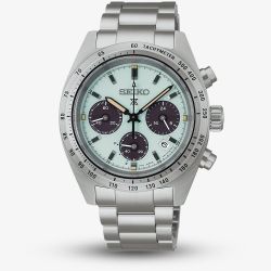 Seiko Mens Prospex Speedtimer Youngtimer Mint Green Bracelet Watch SSC965P1