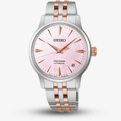 Seiko Ladies Limited Edition Presage Springtime Cocktail Time Pink Bracelet Watch SRPM06J1