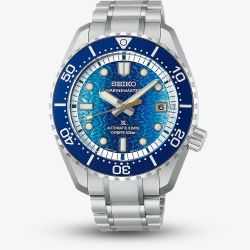 Seiko Mens Limited Edition Prospex Marinemaster JAMSTEC 1968 Blue Dial Watch HBF002J1