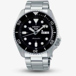Seiko Mens 5 Sports Automatic Black Bracelet Watch SRPD55K1