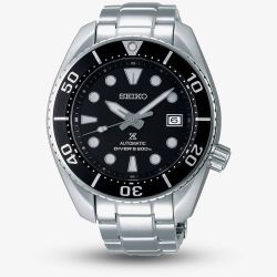 Seiko Mens Prospex Sumo Automatic Black Dial Stainless Steel Bracelet Watch SPB101J1