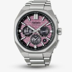 Seiko Mens Limited Edition Astron GPS Solar 2026 Pink Dial Bracelet Watch HAB006J1
