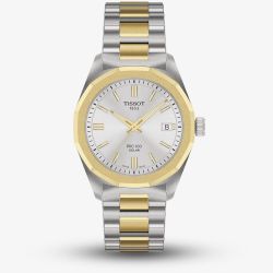 Tissot PRC 100 Solar Silver Dial Two Tone Bracelet Watch T151.822.22.031.00