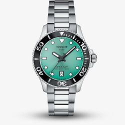 Tissot Ladies Seastar 1000 36mm Turquoise Dial Stainless Steel Bracelet Watch T120.210.11.091.00