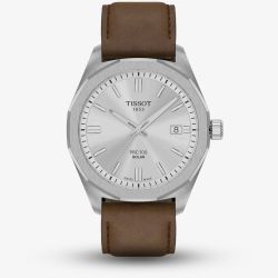 Tissot Mens PRC100 Brown Leather Strap Watch T151.422.16.031.00