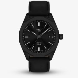 Tissot Mens PRC100 Black Leather Strap Watch T151.422.36.051.00