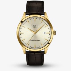 Tissot Mens Classic Dream Ivory Dial Brown Strap Watch T158.407.36.261.00