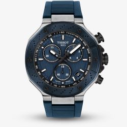 Tissot Mens T-Race 45mm Blue Chronograph Watch T141.417.27.041.00