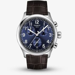 Tissot Mens Chrono L 42mm Blue Dial Brown Leather Strap Watch T116.417.16.042.00
