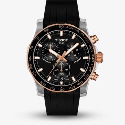 Tissot Mens SuperSport Black Chronograph Dial Rubber Strap Watch  T125.417.27.051.00