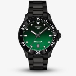 Tissot  Mens Seastar Green Dial Watch T120.410.33.091.00