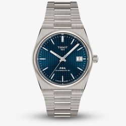 Tissot Mens PRX Blue Dial Titanium Bracelet Watch T137.807.44.041.00