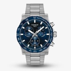Tissot Mens SuperSport Blue Chronograph Dial Stainless Steel Bracelet Watch T125.417.11.041.00