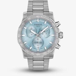 Tissot Mens SuperSport Ice Blue Chronograph Dial Stainless Steel Bracelet Watch T125.417.11.351.00