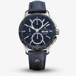 Maurice Lacroix Pontos Dark Blue Nylon Chronograph Watch PT6038-SSL24-430-4